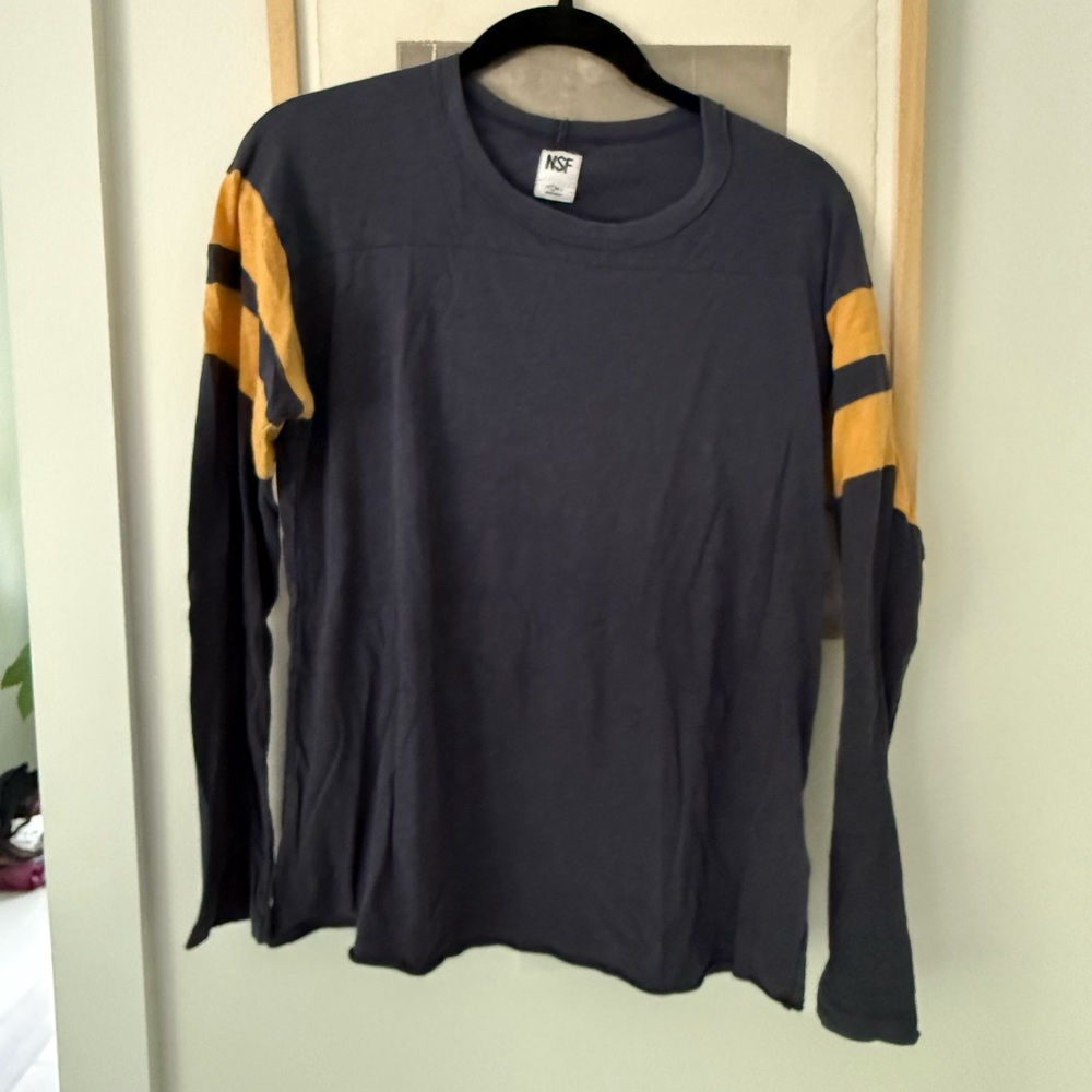 NSF Navy Football Crew Neck Long Sleeve Tee